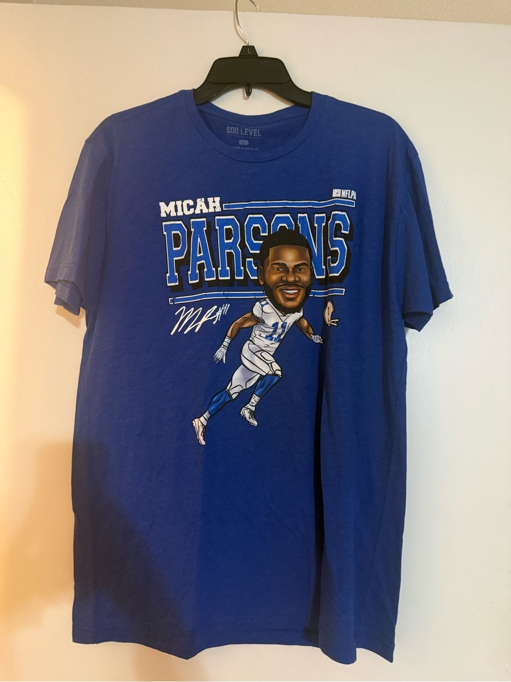 Micah Parsons Dallas Cowboys 500 Level Graphic T-Shirt Blue Men’s Large NFL
